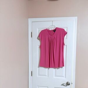 Liz Claiborne Pink Pleated Blouse